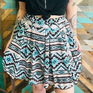 022 BUFFALO KREEK SKIRT WESTERN RODEO CIWGIRL AZTEC